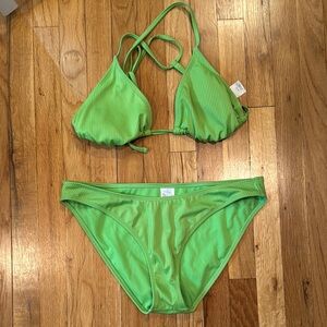 Vibrant Green Bikini Set